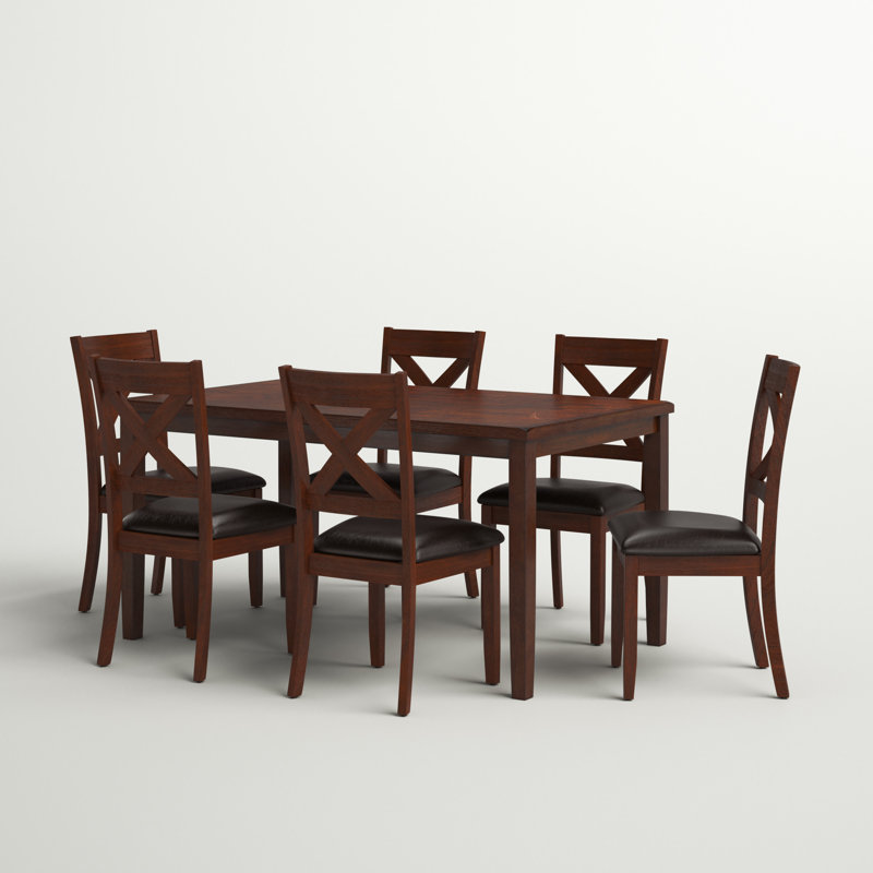 Ketron 6 - Person Dining Set, Brown