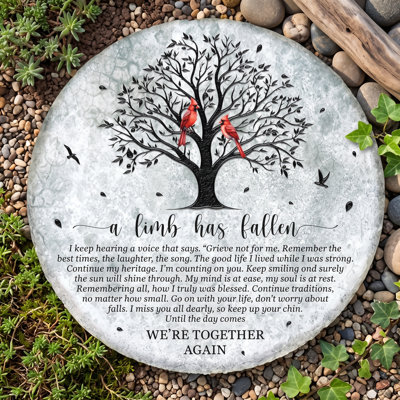 Pierre de jardin commémorative naturelle résistante aux intempéries de 8 pouces avec support, plaque de souvenir de deuil pour les membres de la famille décédés, cadeau de sympathie pour la fête des pères, ornement de décoration d'extérieur