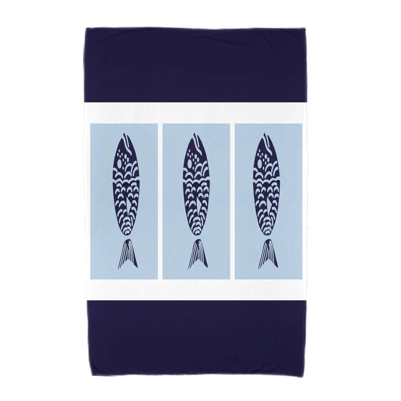 Serviette de plage en microfibre, Bleu marine