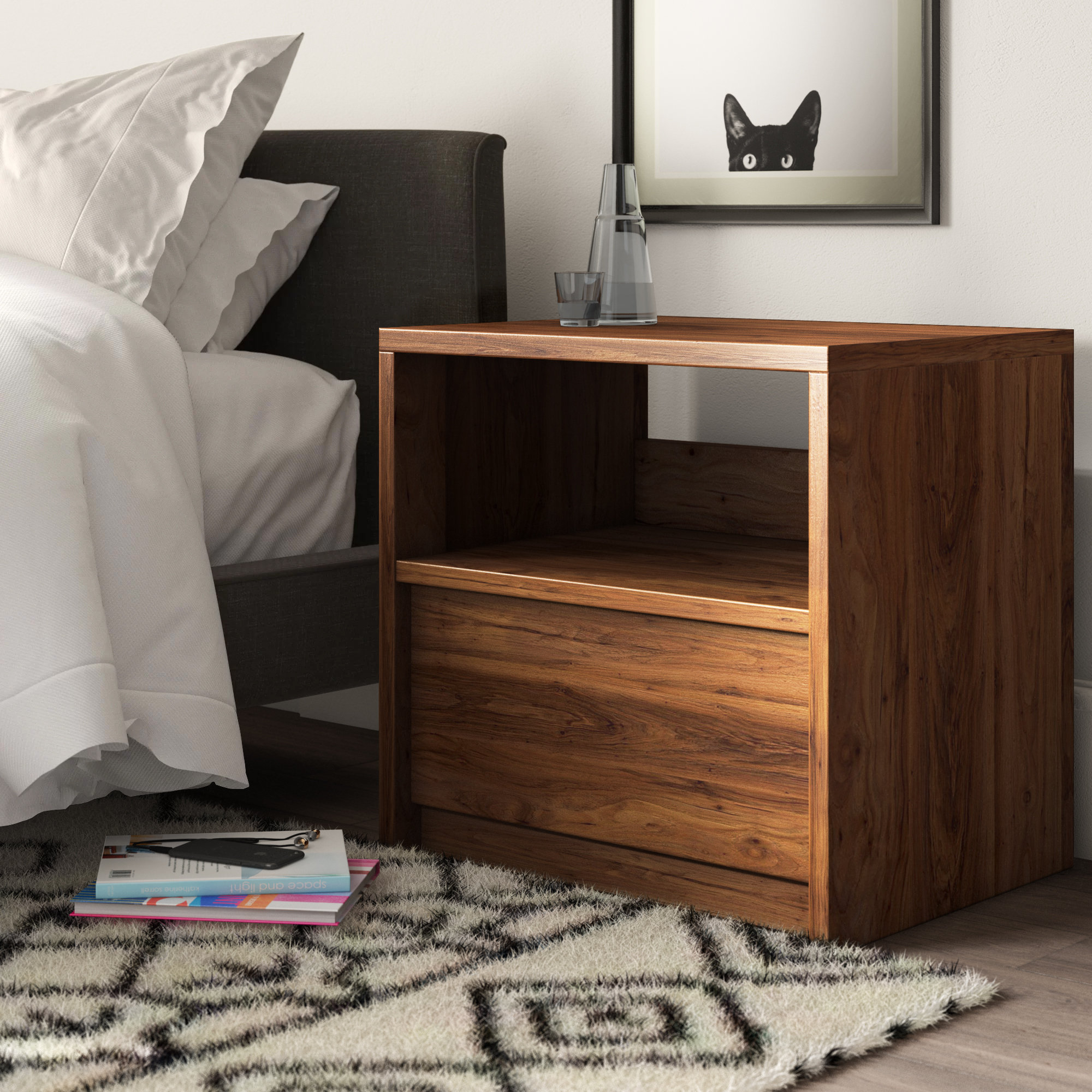 Posner 24.72'' W Nightstand - Stylish Bedroom Storage