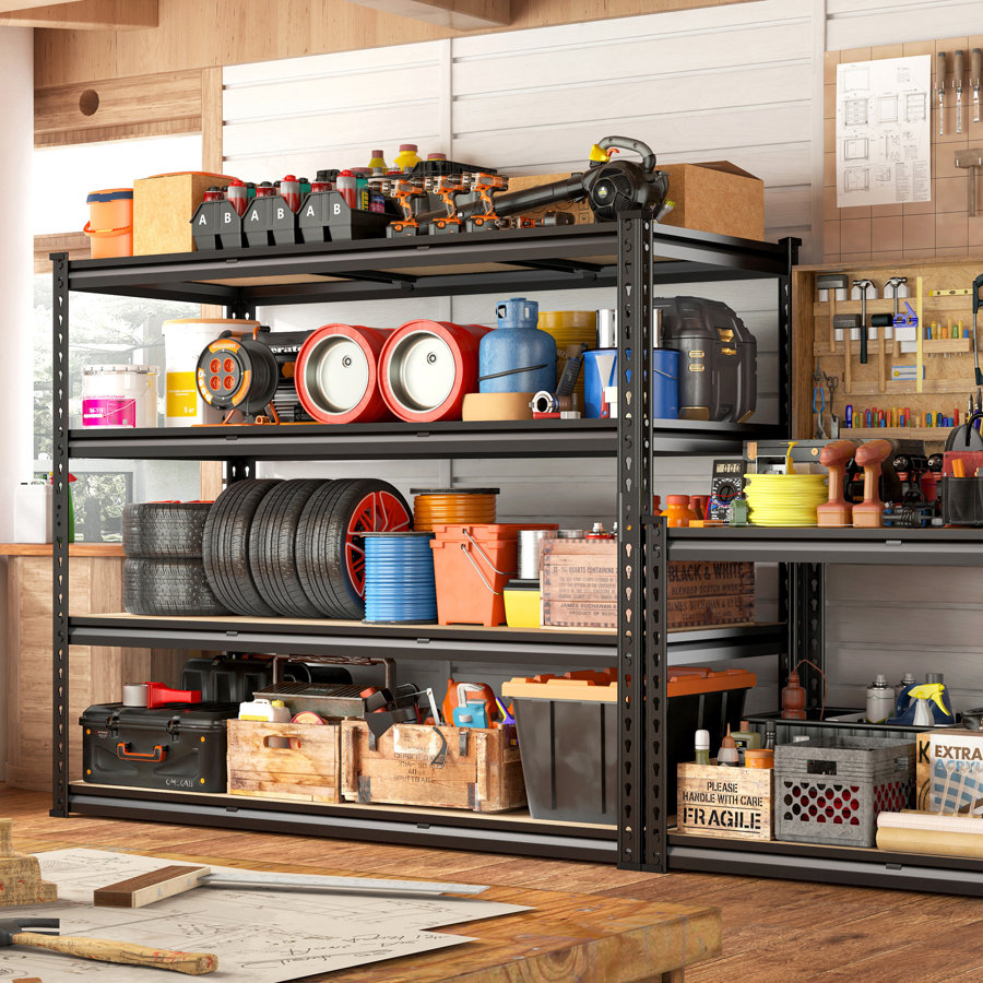 Storage Shelves, Heavy Duty Garage Shelving, Adjustable Metal Shelves For Garage Shelves, Sturdy Industrial Shelving Unit