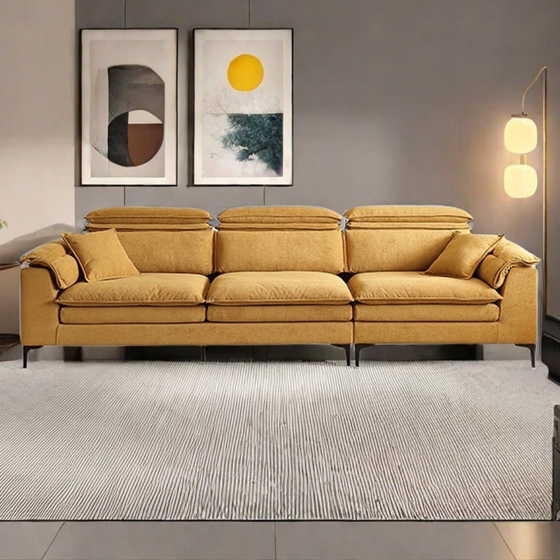 Canapé simple haut dossier moderne, H 35,43 po x l 118,11 po x P 39,37 po, 5