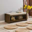 Banc d'appoint avec étagère à chaussures inférieure et banc de siège rembourré-671112483-676360929