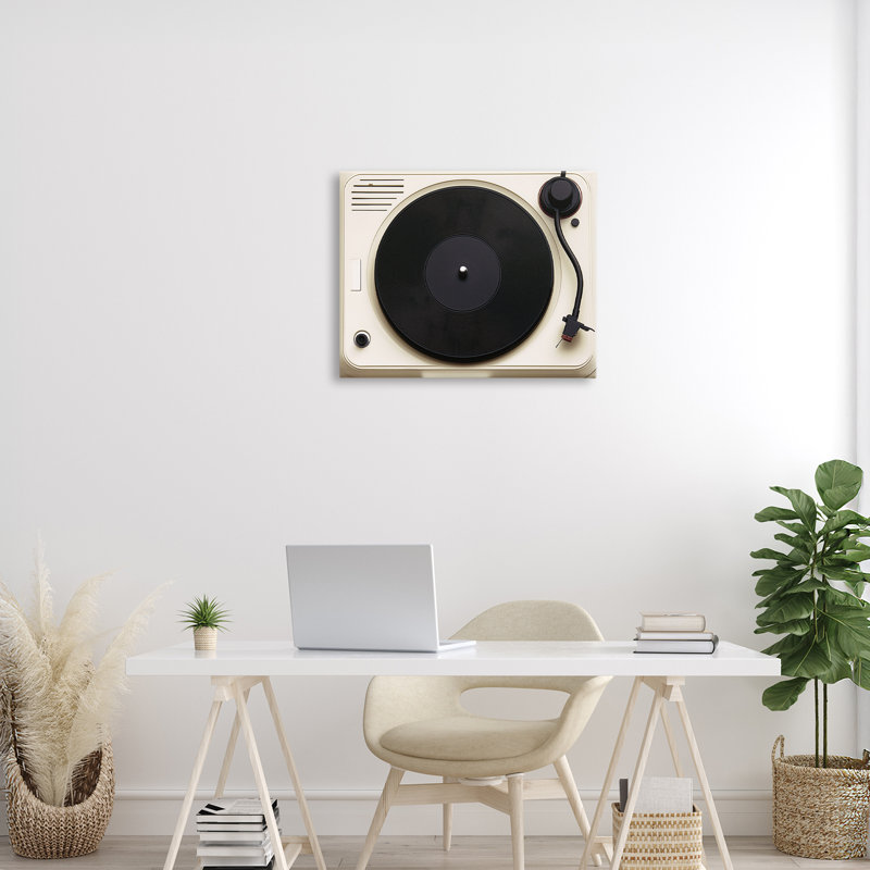 Toile pour plateau tournant Classic Tunes, design par Annabelle Hall, H 16 po x l 20 po