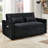 Darius 3-in-1 Convertible Velvet Sleeper Loveseat with Reclining Backrest-112697422