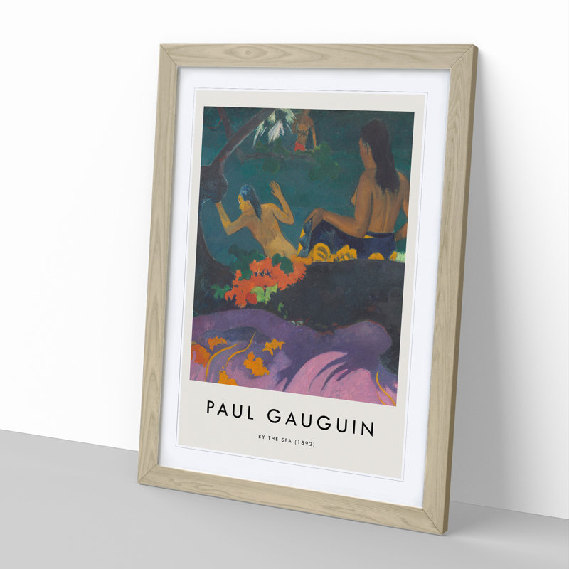 By the Sea by Pierre-Auguste Renoir - Picture Frame Art Prints, 36cm H x 27cm W x 2cm D, Oak