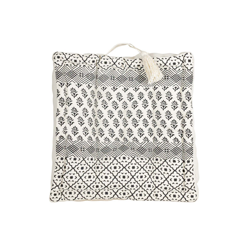 Boho Fringed Cotton Throw Pillow
