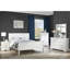Lit de chambre à coucher en bois massif blanc pleine grandeur avec lit blanc durable, tendance