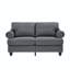 Causeuse 59,5 po en tissu de polyester moderne et classique.