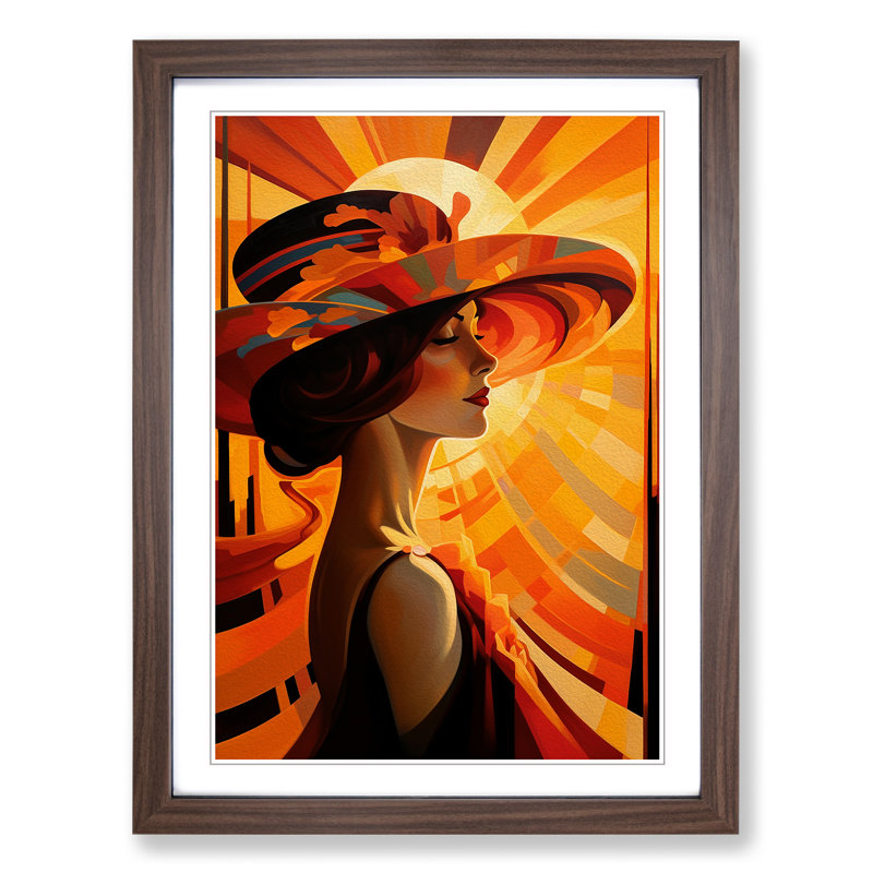Single Picture Frame Wall Art, 46cm H x 34cm W, Walnut Framed