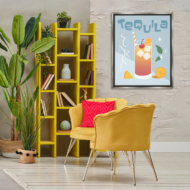 "Téquila Sunrise" par Anna Quach, H 31 po x l 25 po, Gris