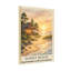 Paysage et nature coucher de soleil plage chalet océan vagues arbres ciel-962259138