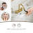 Brushed Gold Pull Down Sprayer 3 Hole Bathroom Faucet, Pull Out 4 Inch Centerset Stainless Steel Bathroom Sink Faucet，With 360 Swivel Spout, Metal Pop-Up Drain