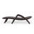 MIKAEL Outdoor Chaise Lounge with 3D Wicker-look Texture, Weather-Resistant and Dark Brown Finish for Patio and Backyard