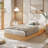 Solid Wood Platform Bed with Sturdy Wooden Slats, Floor-Standing Bed Frame-459698407-459698404