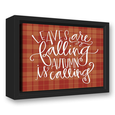 «Plaid Autumn Calling», reproduction d'art textuel sur toile