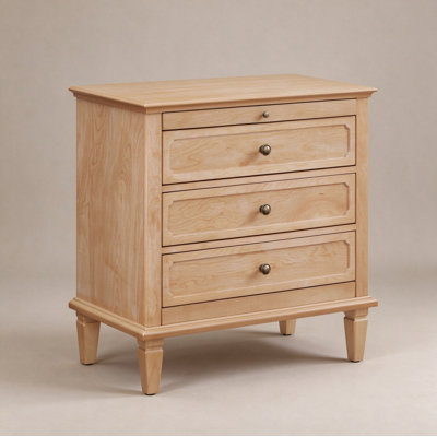 American Farmhouse Storage Nightstand, Solid Wood 3-Drawer Cabinet with Multi-Port Charging Station for Living Space,Oak