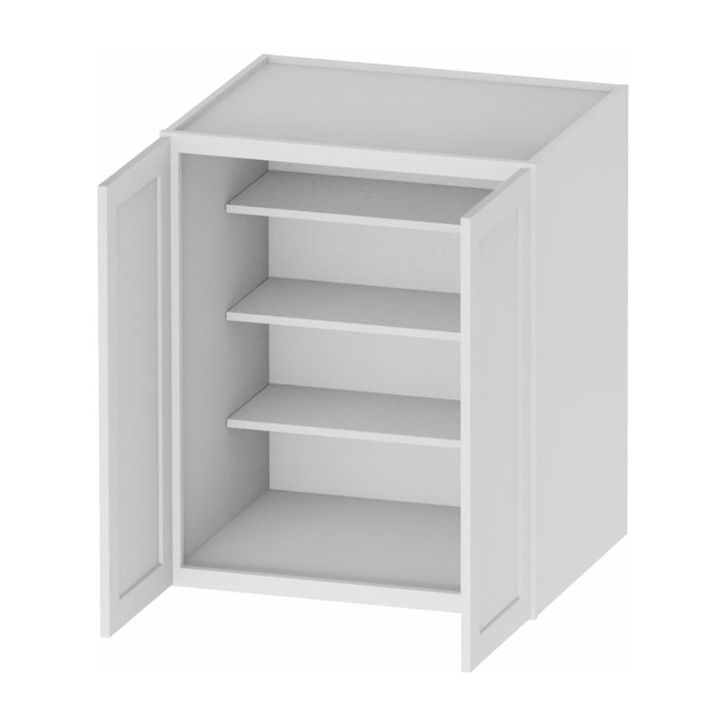 Armoire de rangement/haute standard en contreplaqué blanc, modèle Kindwood Eco Shaker, 30 po L x 24 po P x 90 po H, prête à assembler