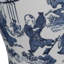Chinoiserie Stoneware Ceramic Lidded Jar 15" Blue Traditional Decorative Accent for Home Office Bedroom Living Room