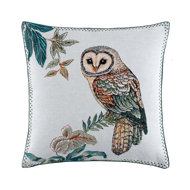 Reverie Animal Print Square Pillow Cover & Insert, Ciel