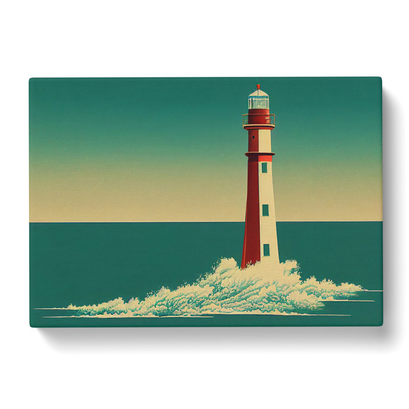 Deco Lighthouse Vol.2 - Wrapped Canvas, 50cm H x 76cm W x 3cm D