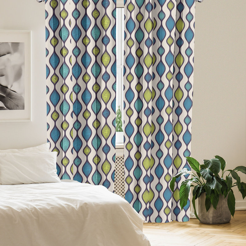 Rideaux 4 panneaux East Urban Home Modern, L 56 po x L 63 po