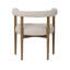Chaise avec accoudoirs en blanc