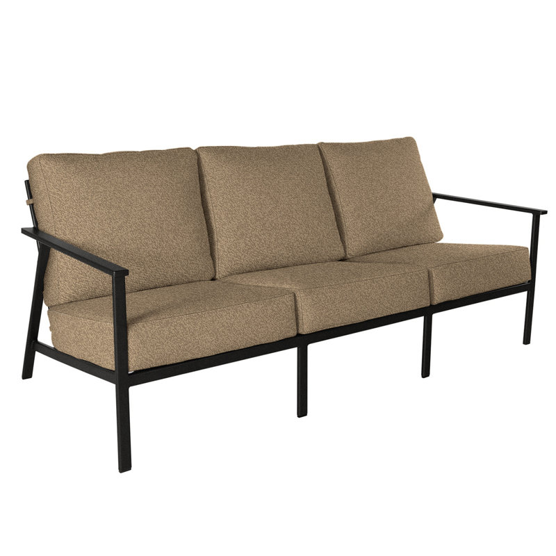 Marin Outdoor 3 - Seat Patio Sofa, Flagship Stone Sunbrella®, Carbon Black