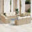  Garden Sofa Set Beige Poly Rattan, Powder-Coated Steel 12 Piece Set-432499241-432499252
