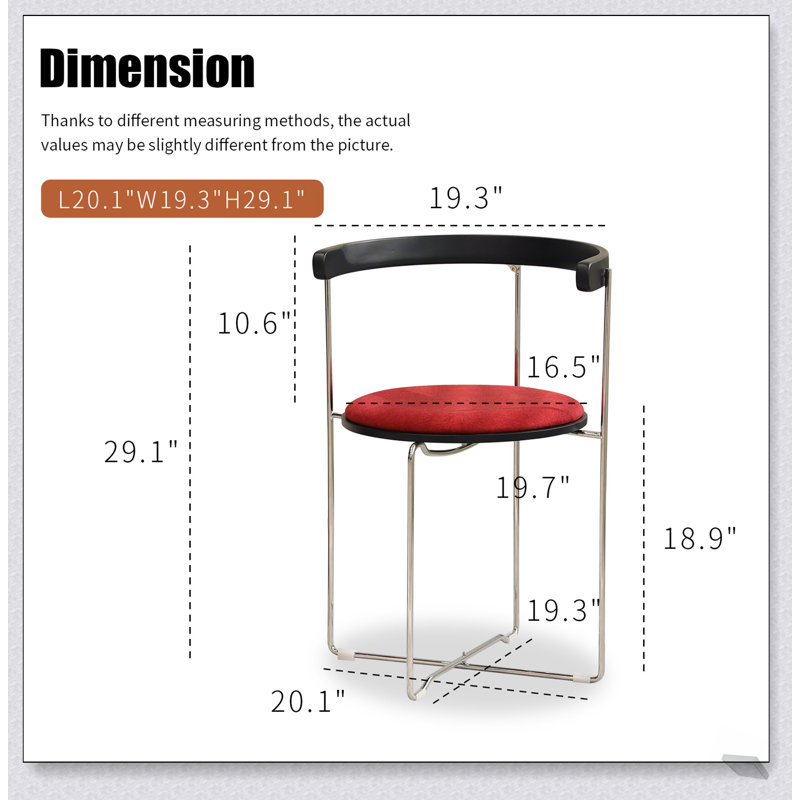 Chaise pliante avec design moderne, structure chromée, dossier en bois, rembourrée pour la salle à manger, le salon et la cuisine, 1 pièce (rouge - 1 pièce)