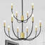 Lustre classique / traditionnel 12 lumières à intensité variable Sabata-1094184461