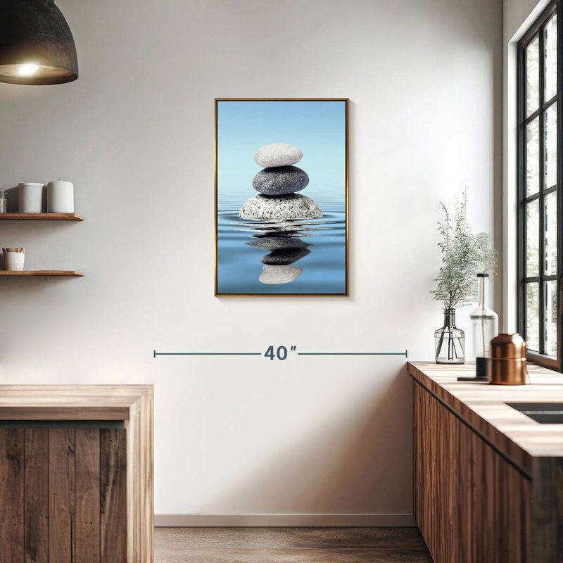 Zen Ripples, Floating Frame Gold, 21" x 31"