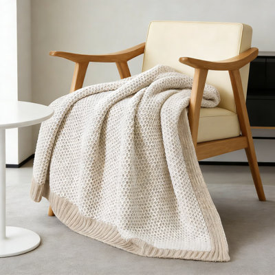 Jeté en chenille Honeycomb Knit