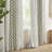 1 PC 50" Cotton Printed Curtain Panel with Chenille Stripe and Lining Green-1243866698-1263160135