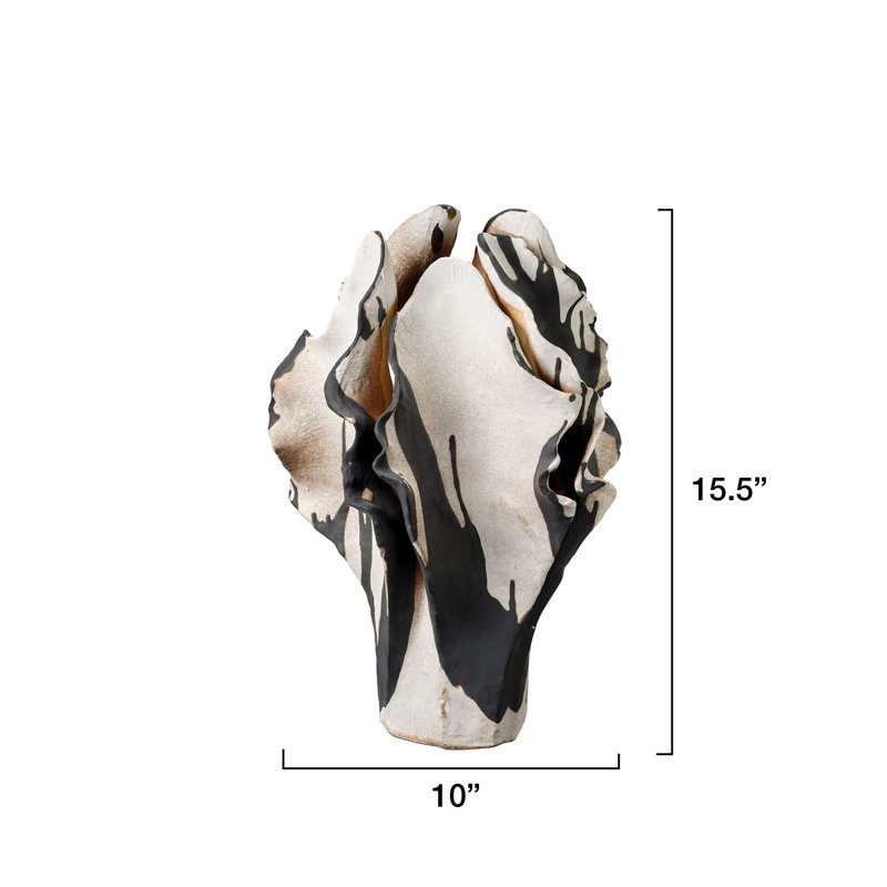 Agatha Ceramic Vase, Black and White