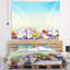 Tapisserie en polyester fleurs douces en arrière-plan avec accessoires suspendus inclus-28500587