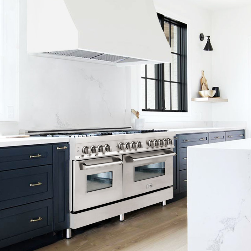 ZLINE 60" Legacy Dual Fuel Range, Red Matte Stainless Steel