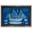 «Antique Ship Blueprint III» par Paul Cezanne - reproduction d'art encadrée-868152951-868152949-868045405