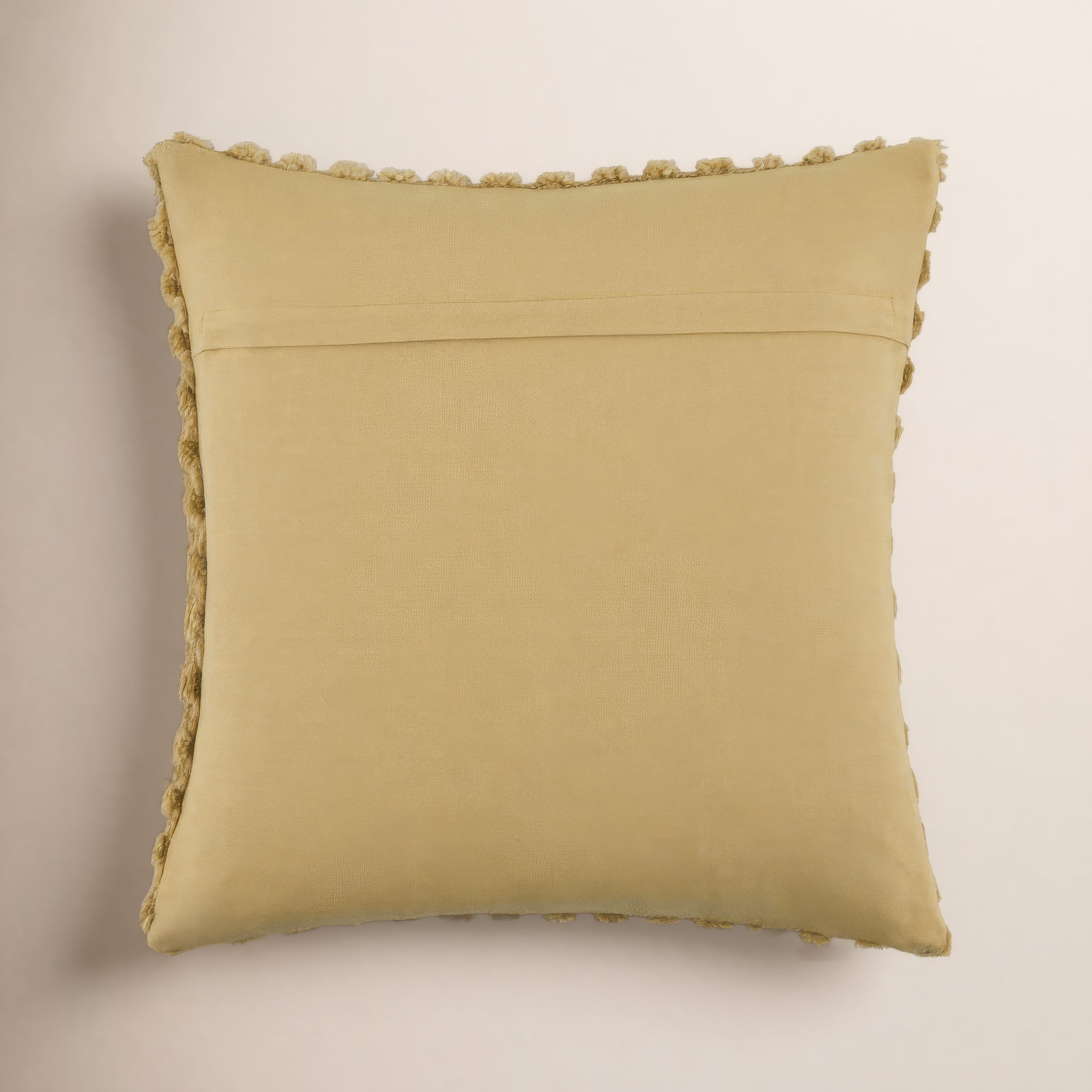 Cotton Pillow Cover, Tan, Square 18", Duck Down