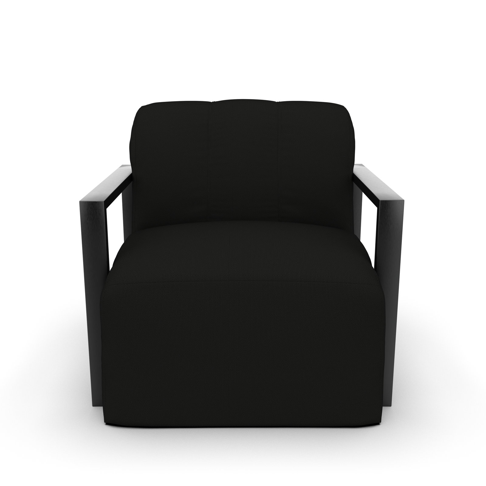 Praia Sunbrella® Patio Chair With Aluminum Arms, Black