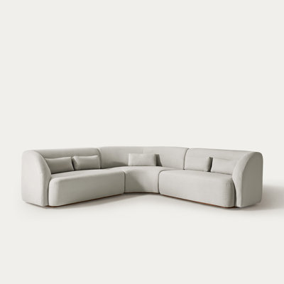 Canapé modulaire incurvé 112 pièces 3 pièces avec siège profond et rembourré 112 po