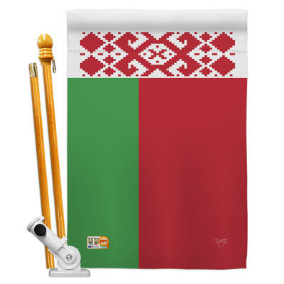 « bélarus flags of the world », impression en polyester de 2 côtés 40 x 28 po ensemble de drapeau