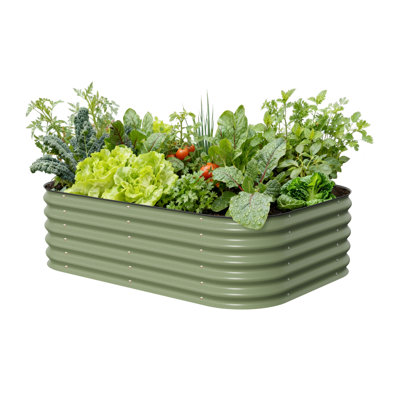 Lit de jardin surélevé modulaire en métal 17 po de hauteur 17 po