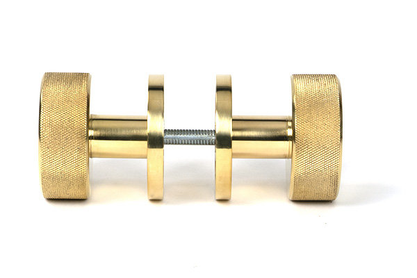Brompton Interior Mortise Knobset, Polished Brass