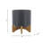 8" PLANTER W/ WOOD STAND, MATTE GRAY