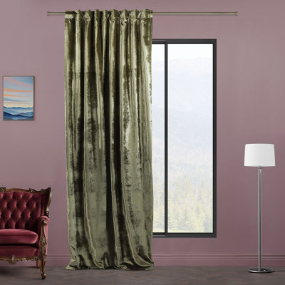 Extra Long & Extra Wide Shiny Velvet Curtain Panel (customized)