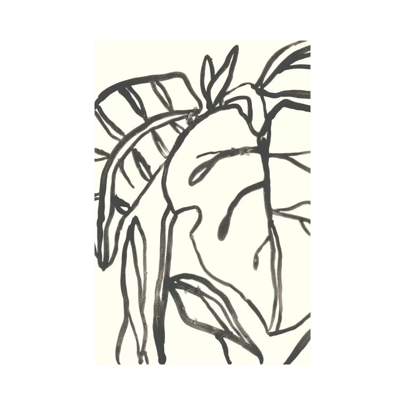 Tropical Contour I by June Erica Vess - Wrapped Canvas Painting, 20.32 cm H x 30.48 cm W
