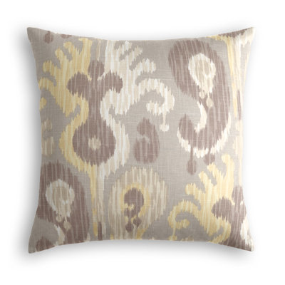 Indian Summer Ikat Linen Reversible Throw Pillow