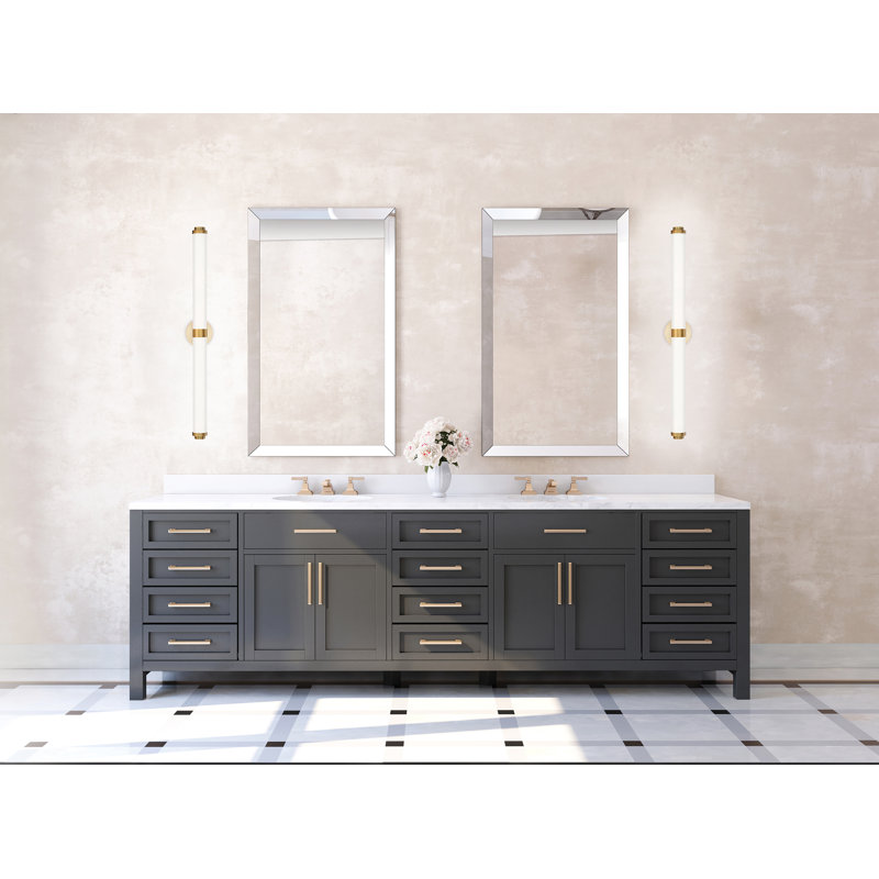 Barre de salle de bain 1 lumière, Or brossé