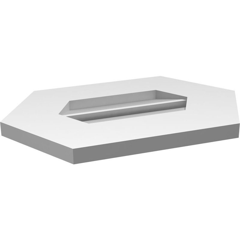 Évent horizontal fonctionnel à pignon en uréthane à surface horizontale Signature, H 12 po x l 18 po x P 1 po